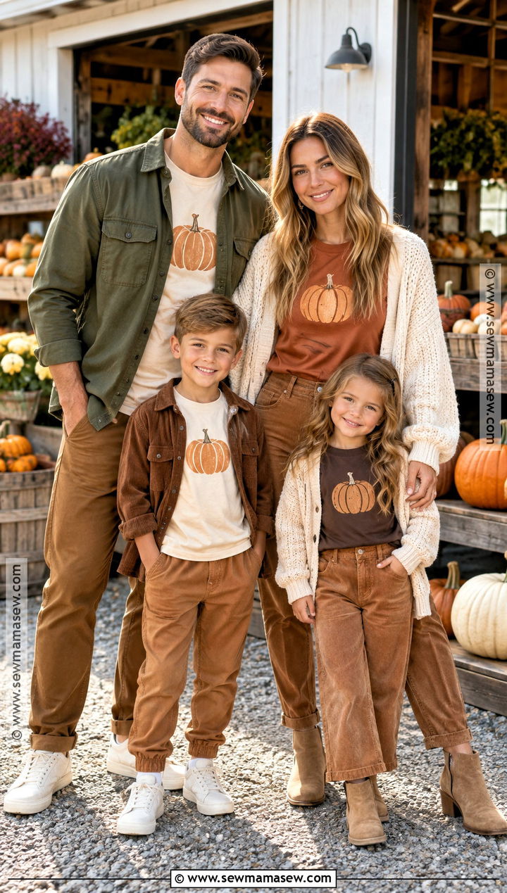 Pumpkin Spice Family Shirts With Brown Pants - 15 pumpkin patch shirts for family