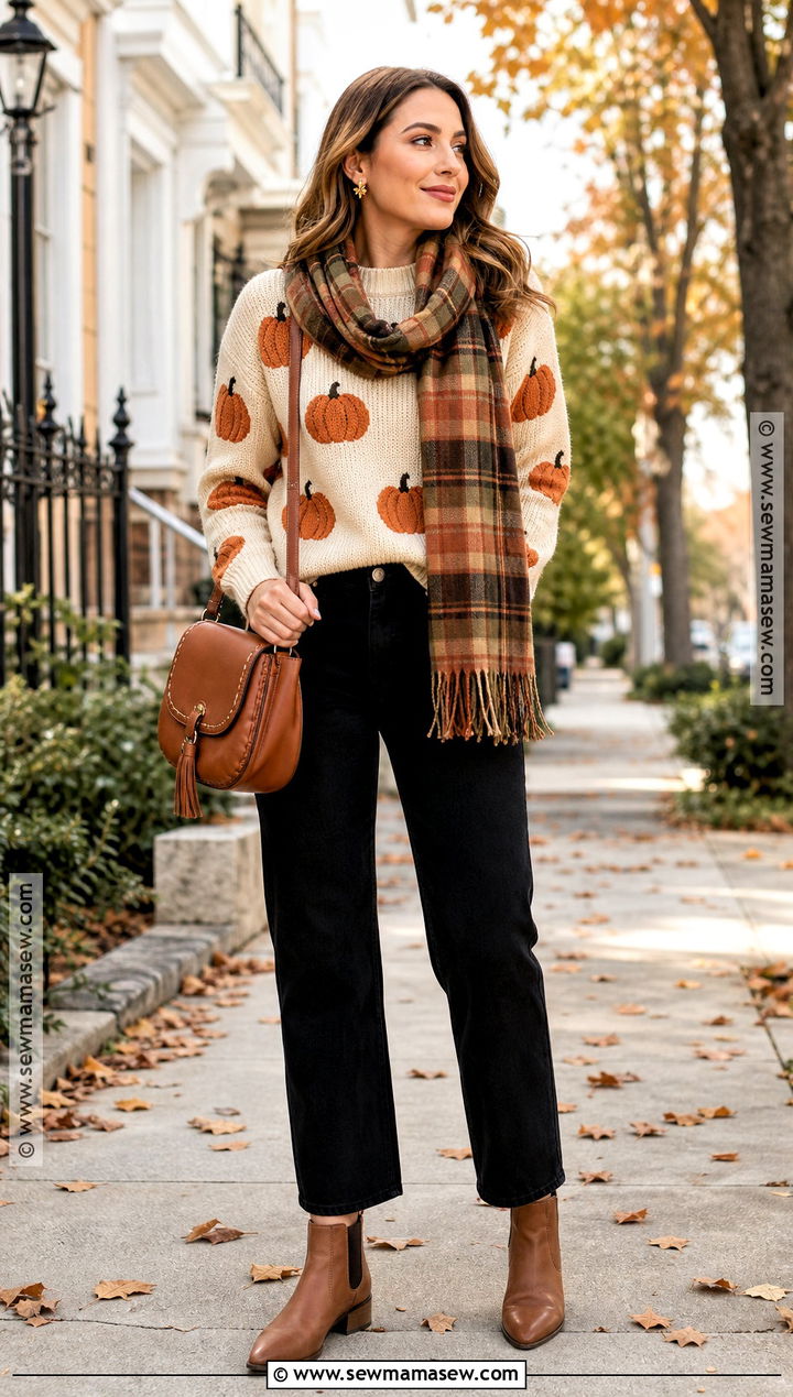Pumpkin Sweater Halloween Outfit - 30 Outfits For Halloween