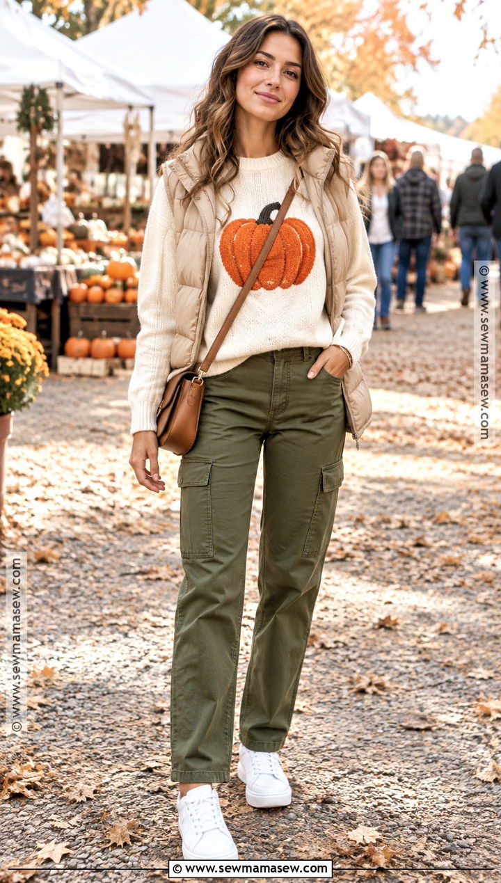 Pumpkin Sweater With Cargo Pants - 20 Pumpkin Sweater Ideas