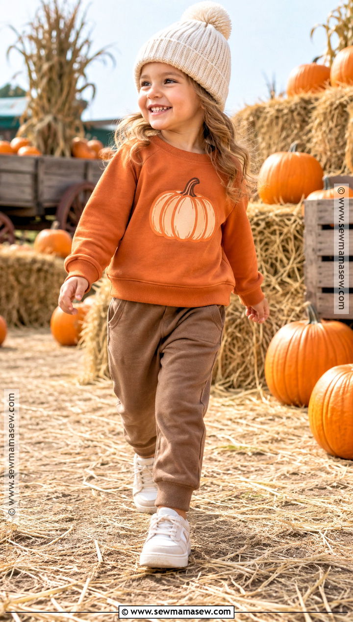 Pumpkin Sweatshirt And Joggers Pumpkin Patch Outfit - 25 pumpkin patch outfit ideas for kids