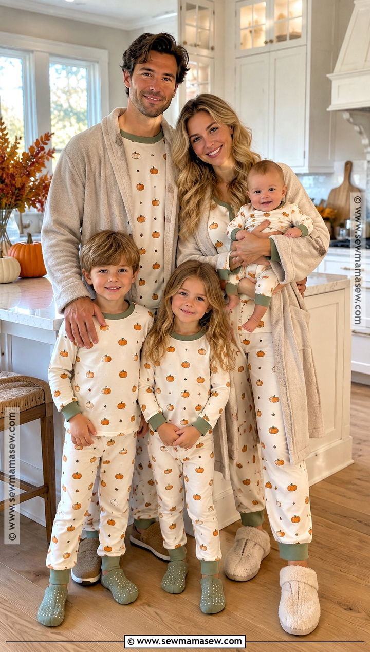 Pumpkin Thanksgiving Family Pajamas - 15 thanksgiving pajamas for family