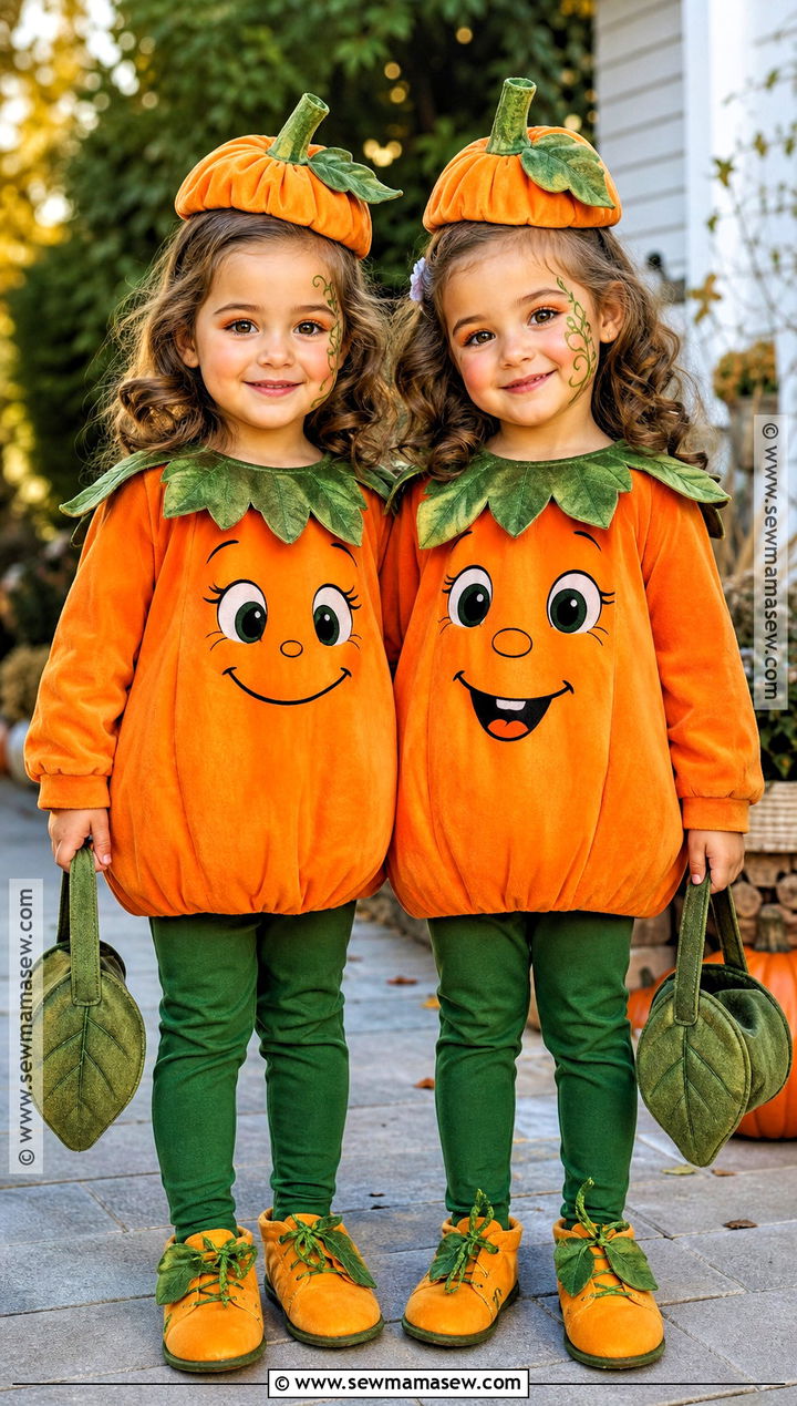 Pumpkin Twins Costume - 35 twin costumes