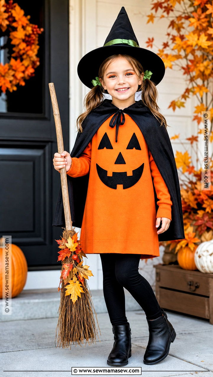 Pumpkin Witch Costume - 30 witch costumes for kids