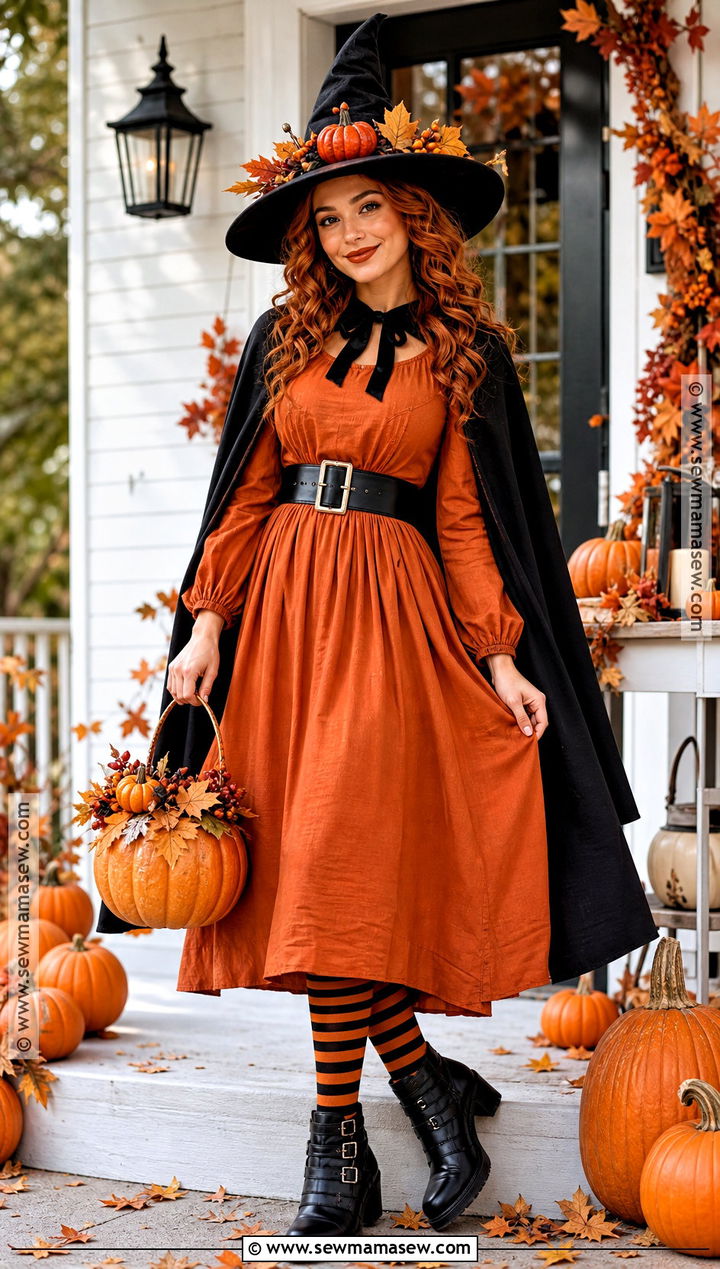 Pumpkin Witch Costume - 30 red hair halloween costumes ideas
