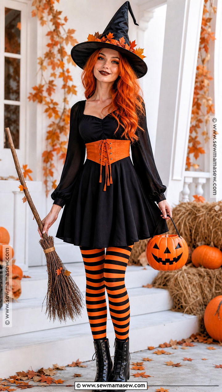 Pumpkin Witch Orange Hair Costume - 30 orange hair costume ideas
