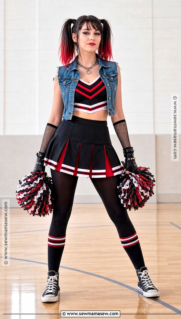 Punk Cheerleader Costume - 30 punk halloween costume ideas