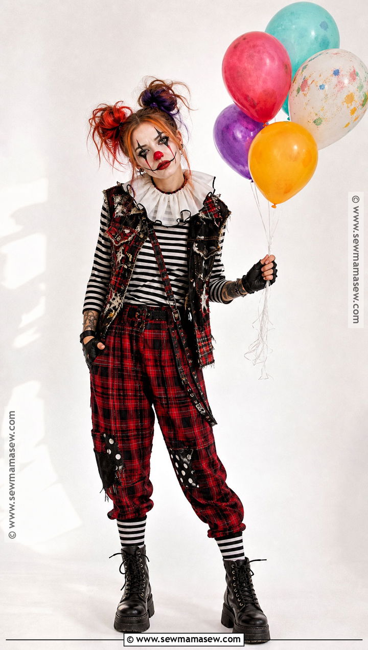 Punk Clown Costume - 35 Alternative Halloween Costumes