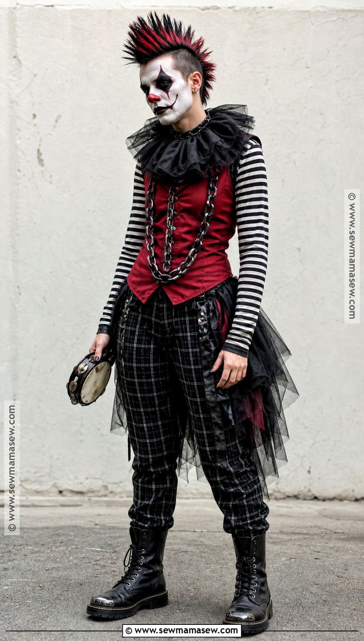 Punk Clown Costume - 30 Clown Costume Aesthetic Ideas
