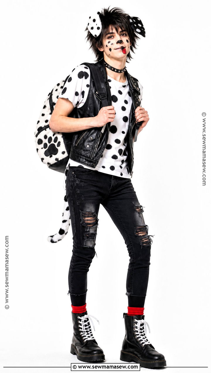 Punk Dalmatian Halloween Costume - 30 dalmatian halloween costume ideas