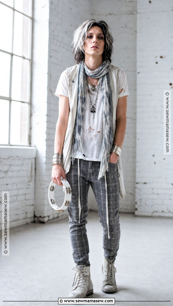 Punk Ghost Costume With Plaid Pants - 30 ghost clothes