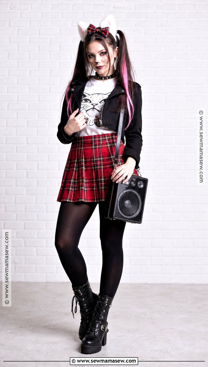 Punk Hello Kitty Costume - 40 hello kitty halloween costume ideas