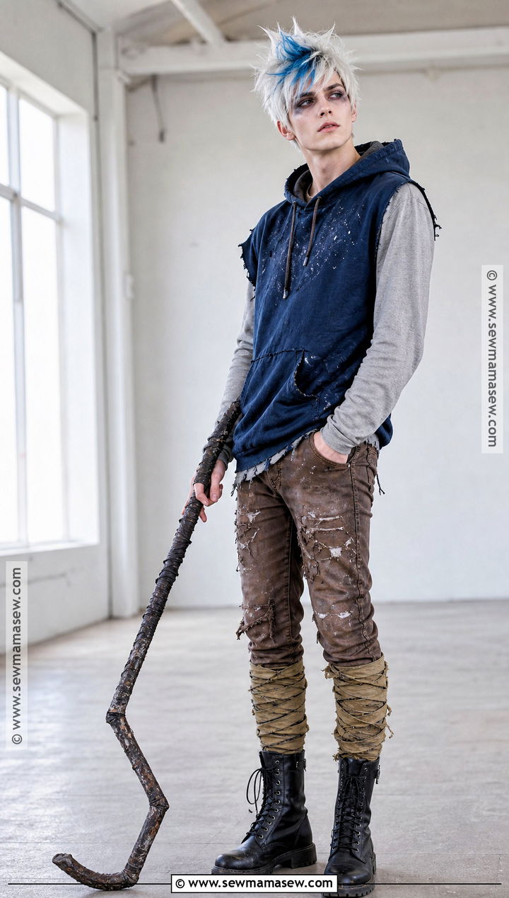 Punk Jack Frost Cosplay With Distressed Hoodie - 30 Jack Frost Cosplay Ideas