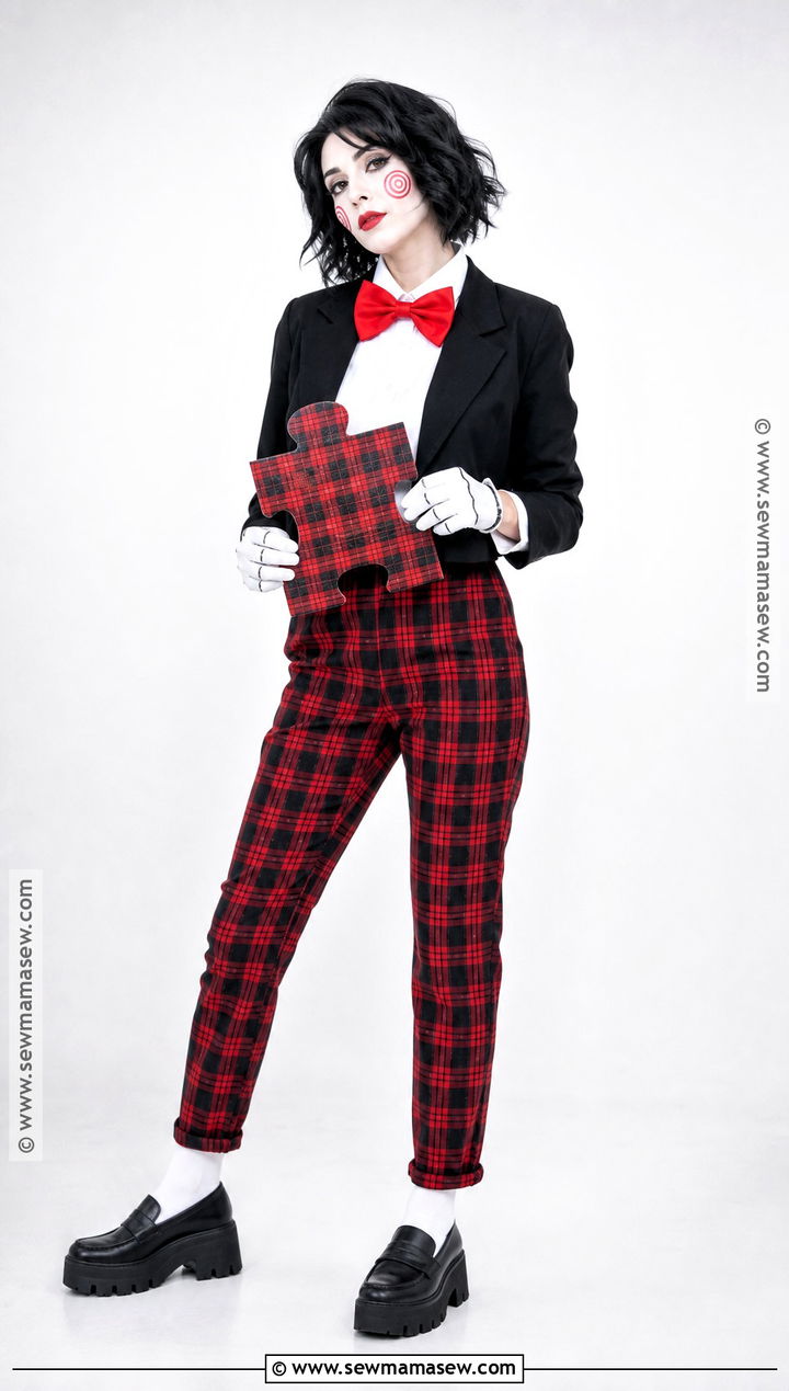 Punk Jigsaw Costume With Plaid Pants - 40 jigsaw costume ideas for women