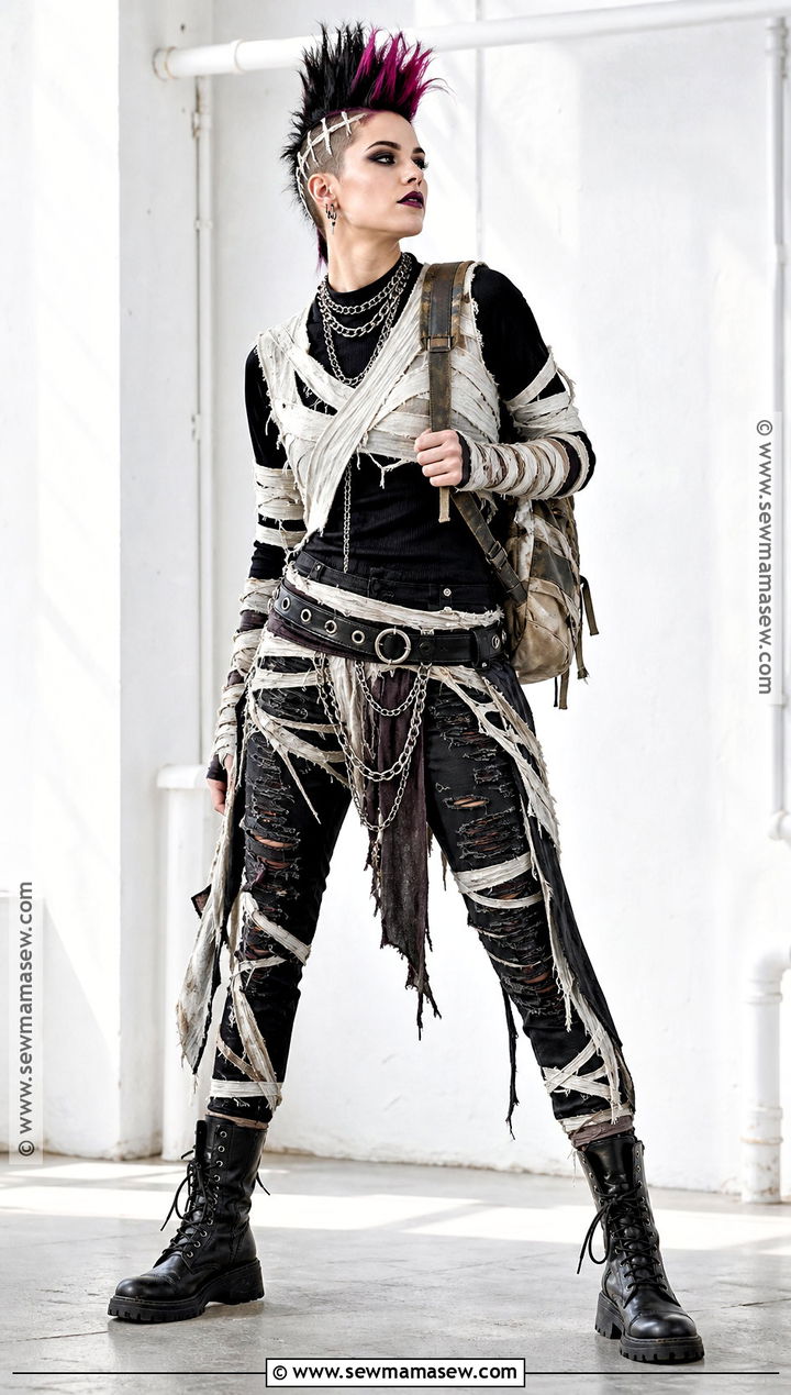 Punk Mummy Costume - 40 mummy halloween costume ideas