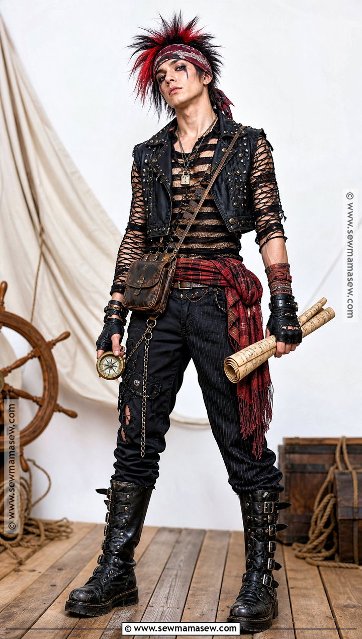 Punk Pirate Costume - 35 alt halloween costume ideas