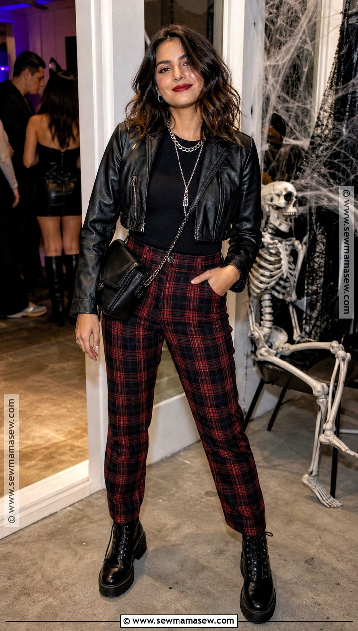 Punk Plaid Halloween Party Outfit - 40 halloween party outfits