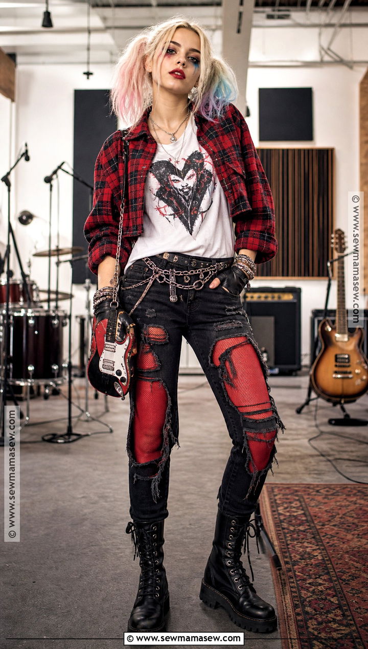 Punk Rock Harley Quinn Costume - 50 harley quinn costume ideas
