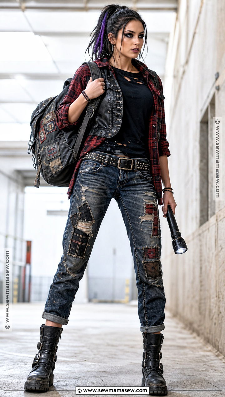 Punk Zombie Apocalypse Outfit - 35 zombie apocalypse outfits for women
