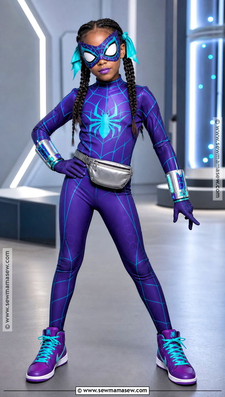 Purple And Teal Spider Man Costume - 30 girl spiderman costume ideas