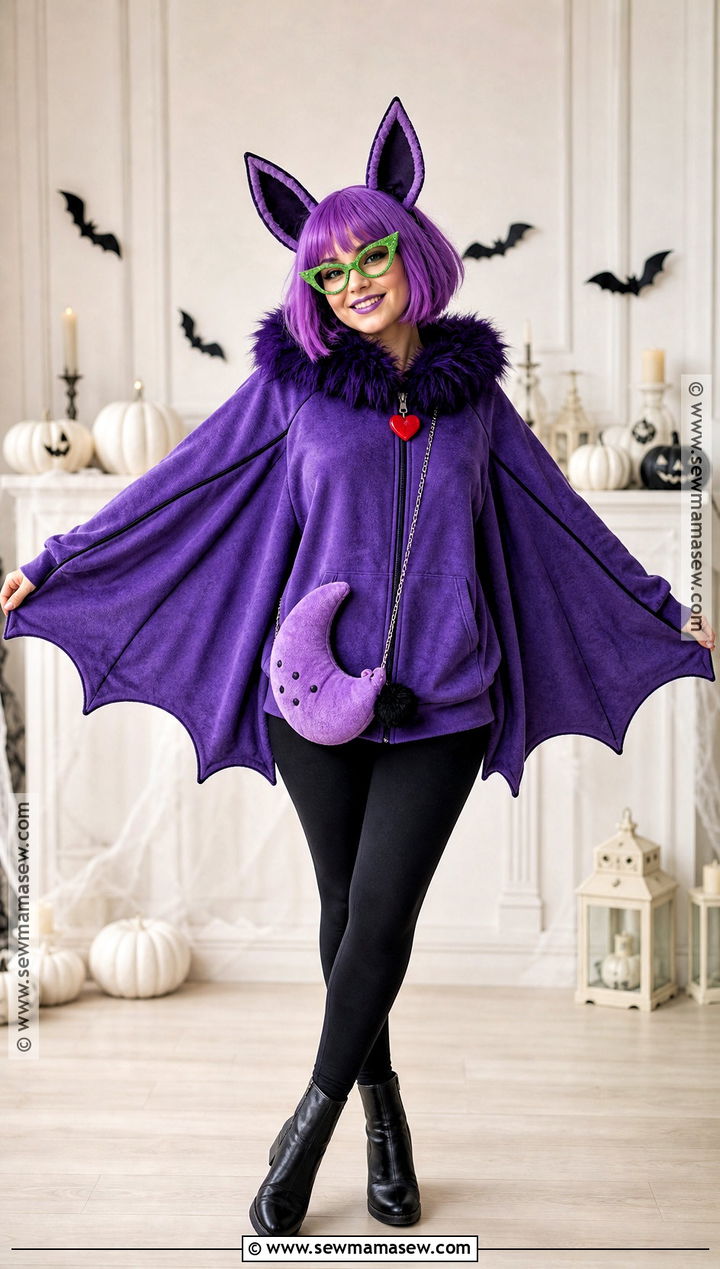 Purple Bat Beanie Boo Costume - 30 beanie boo costume ideas