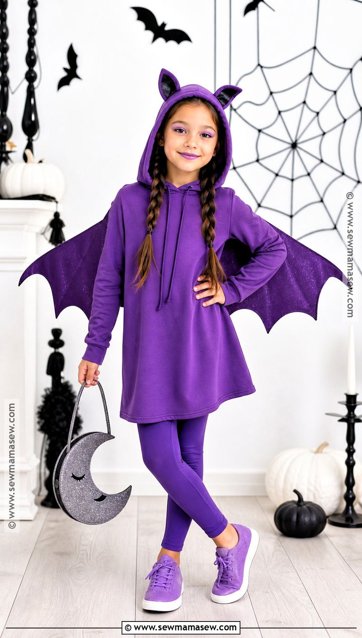 Purple Bat Costume - 35 girls halloween costumes for kids