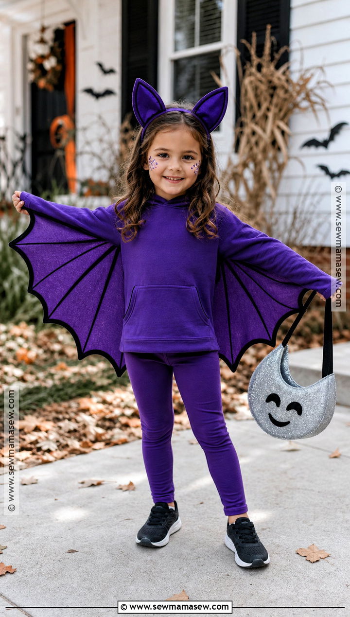 Purple Bat Costume - 30 bat costume ideas for kids