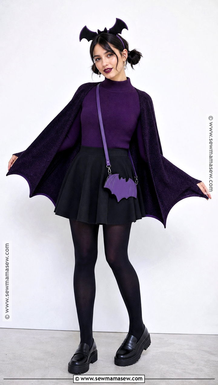 Purple Bat Halloween Outfit - 35 cute halloween outfits