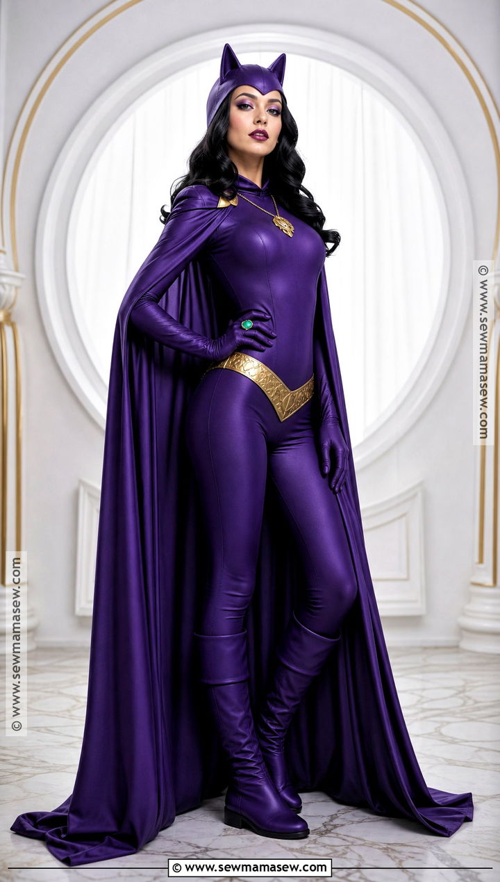 Purple Cape Catwoman Cosplay - 40 catwoman cosplay ideas