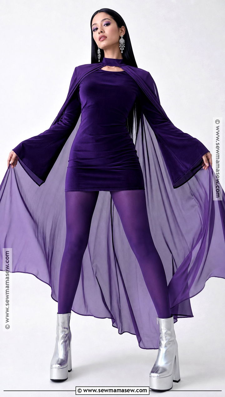 Purple Cape Cher Costume - 30 cher costume 70's ideas