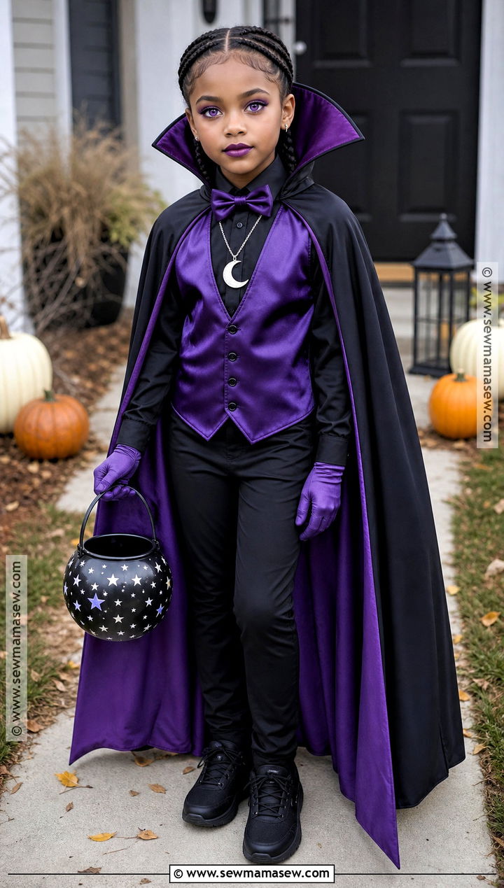 Purple Cape Vampire Costume - 30 vampire costume ideas for kids