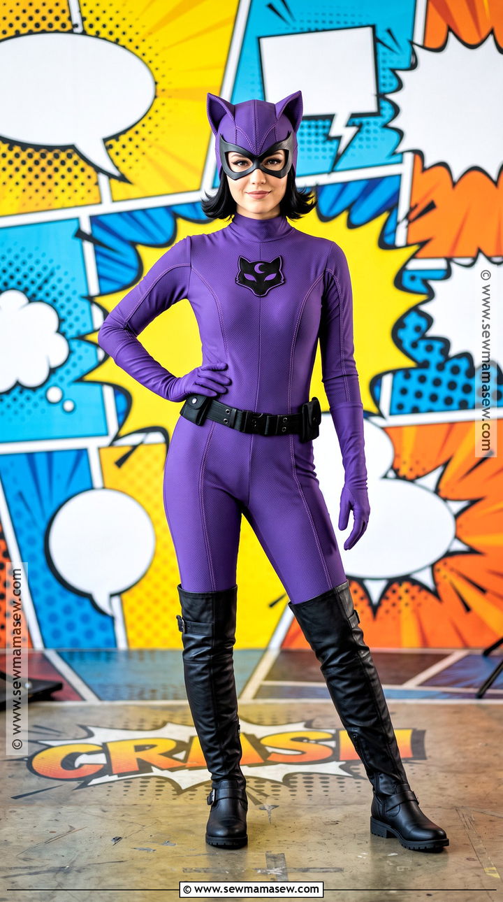 Purple Comic Catwoman Costume - 40 batman costume ideas for women