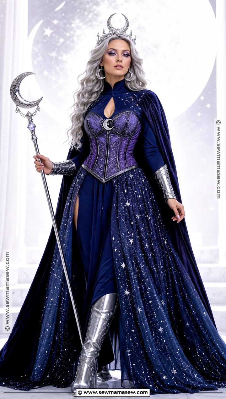 Purple Corset Moon Goddess Costume - 30 purple corset halloween costumes
