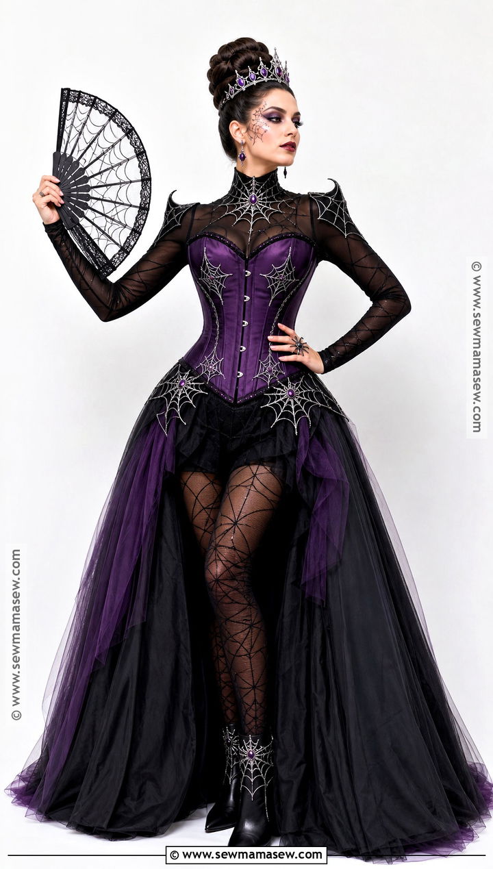 Purple Corset Spider Queen Costume - 30 purple corset halloween costumes