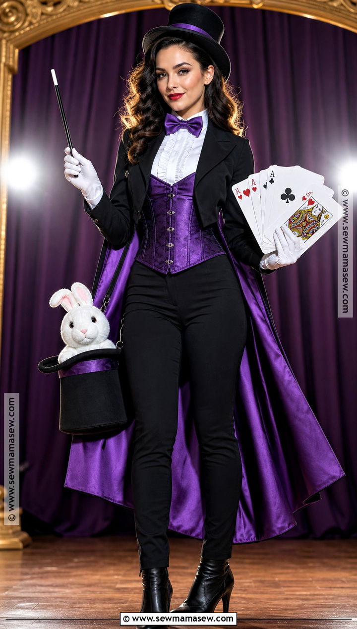 Purple Corset Stage Magician Costume - 30 purple corset halloween costumes