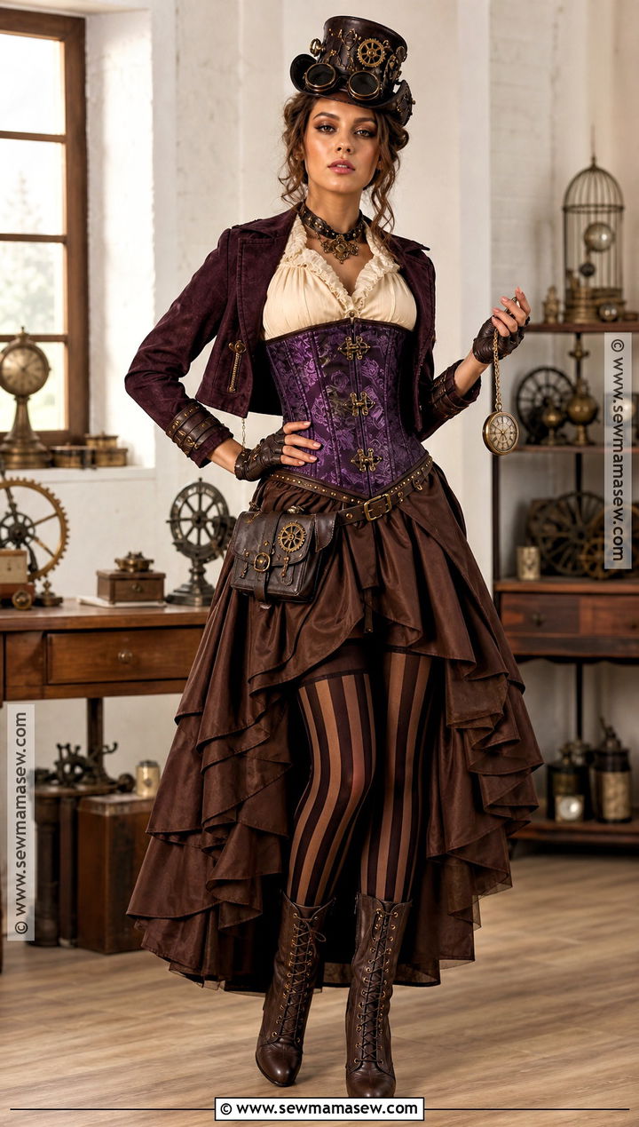 Purple Corset Steampunk Costume - 30 purple corset halloween costumes