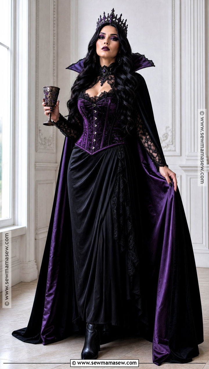 Purple Corset Vampire Queen Costume - 30 purple corset halloween costumes