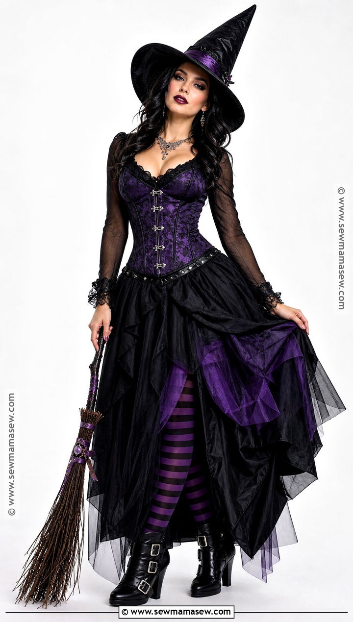 Purple Corset Witch Costume - 30 purple corset halloween costumes
