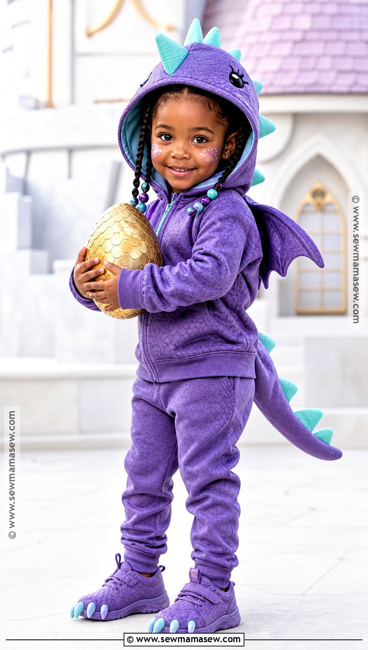 Purple Dragon Costume With Soft Wings - 30 toddler girl costume ideas