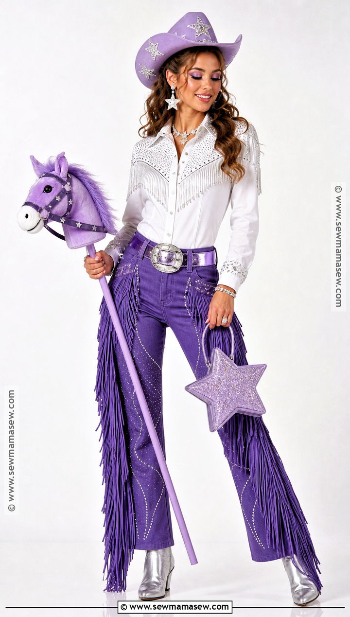 Purple Glam Cowgirl Outfit - 30 Cow Girl Outfits Ideas Halloween