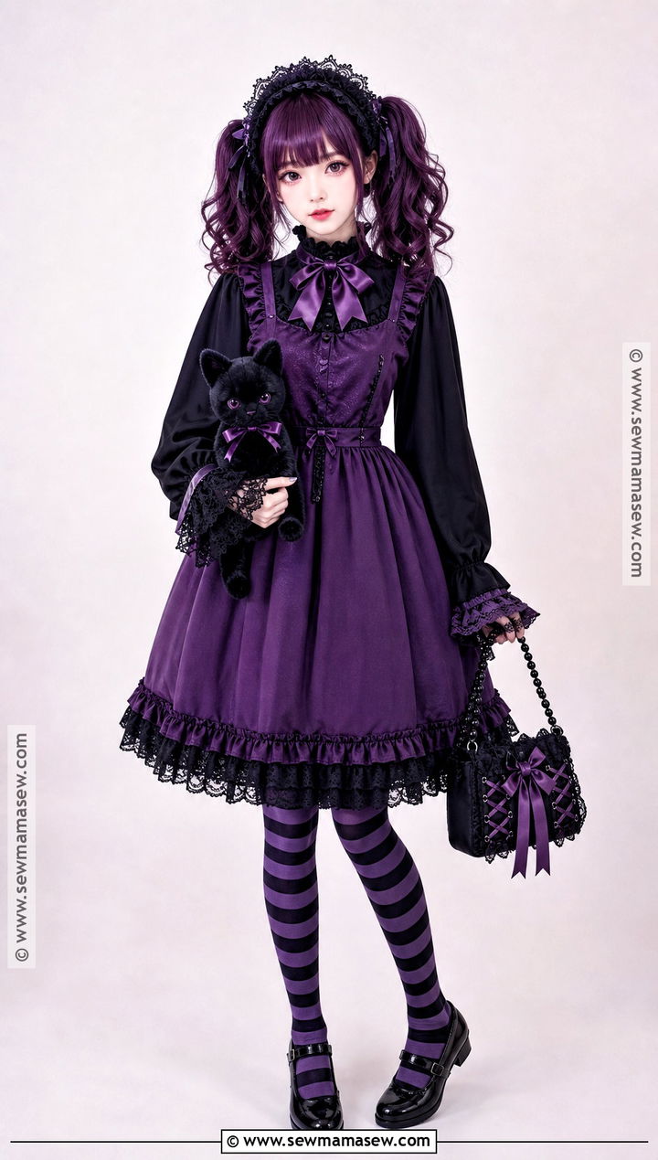 Purple Gothic Doll Costume - 30 purple hair costume ideas