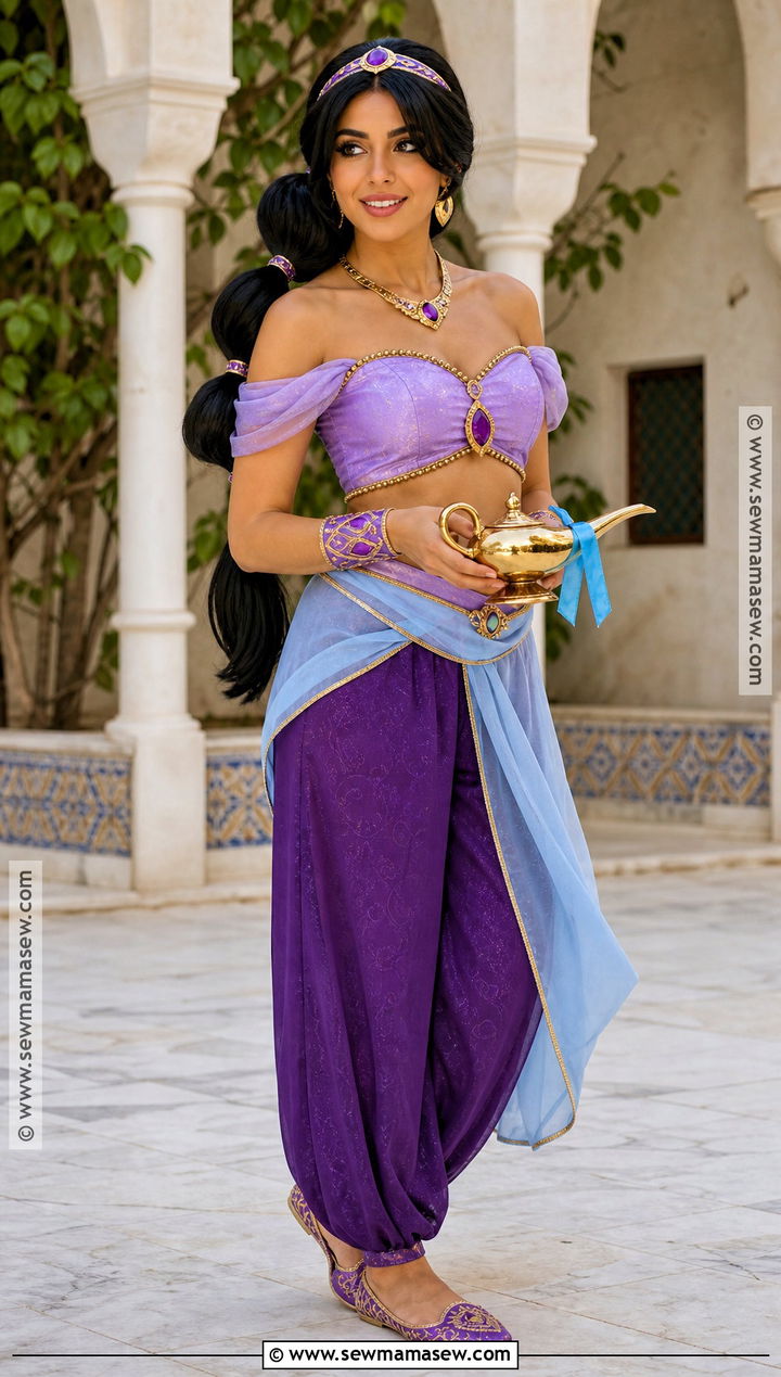 Purple Harem Pants Jasmine Costume - 35 Jasmine Princess Costume Ideas