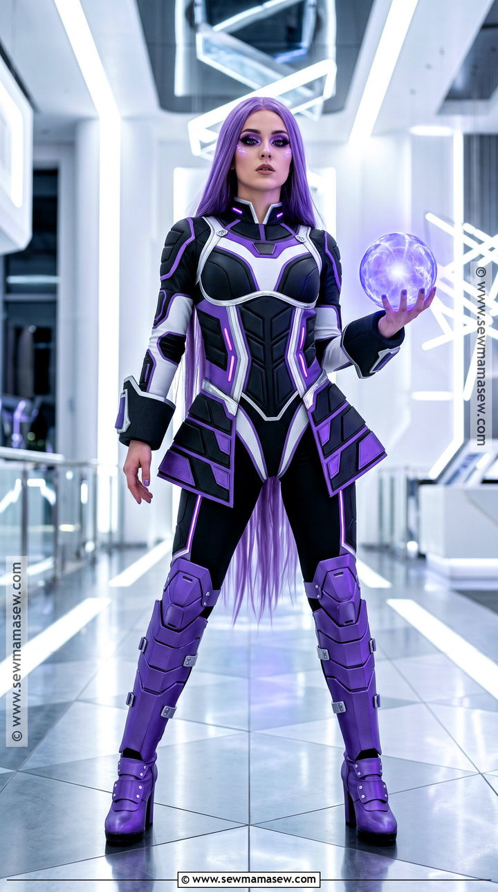 Purple Heart Cosplay With Floor Length Violet Hair - 30 purple hair cosplay ideas