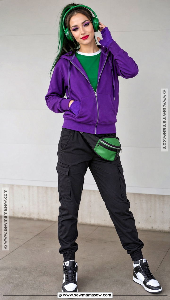 Purple Hoodie Female Joker Costume - 35 female joker costume ideas