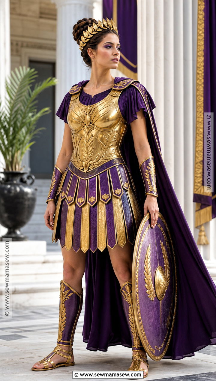 Purple Imperial Gladiator Costume - 30 Gladiator Costume Ideas for Women