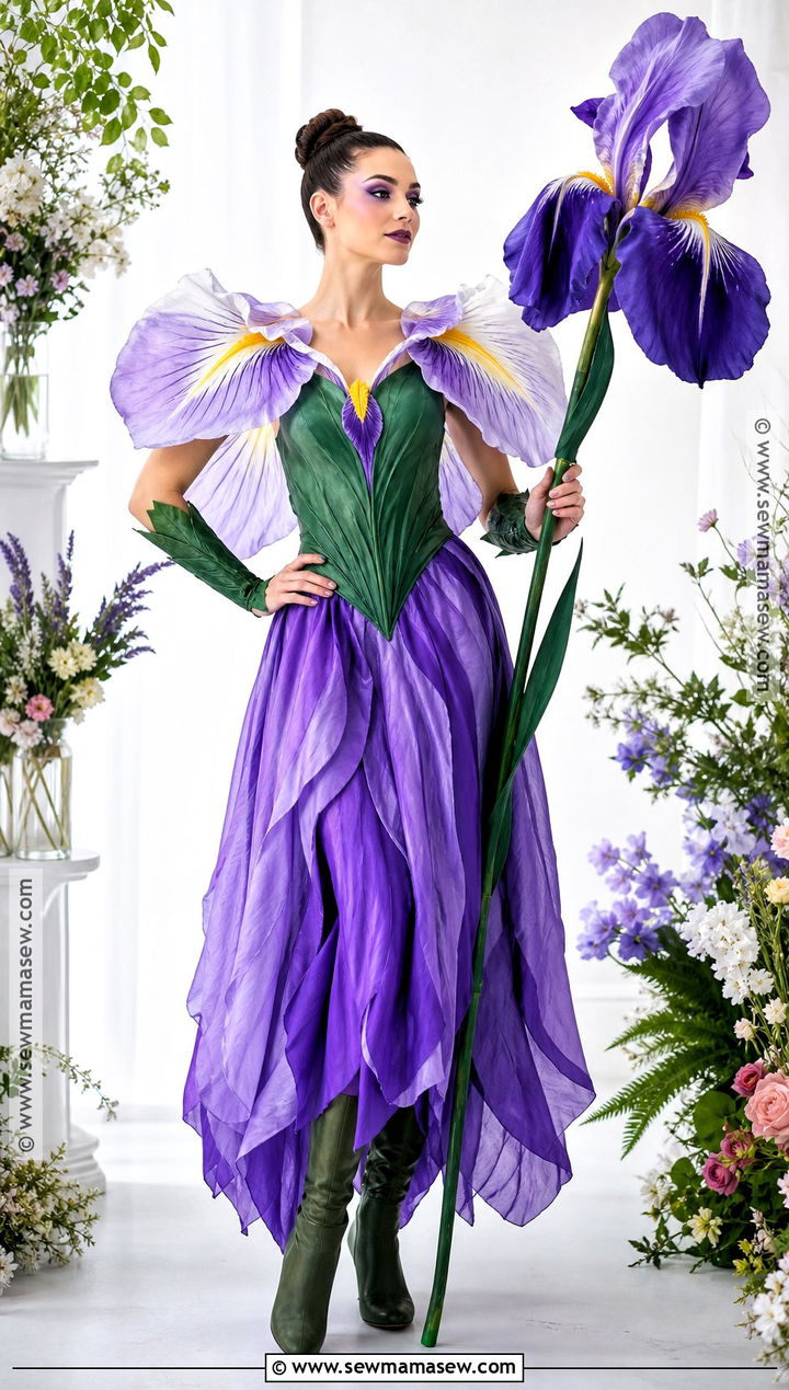 Purple Iris Flower Costume - 40 Flower Costume Ideas