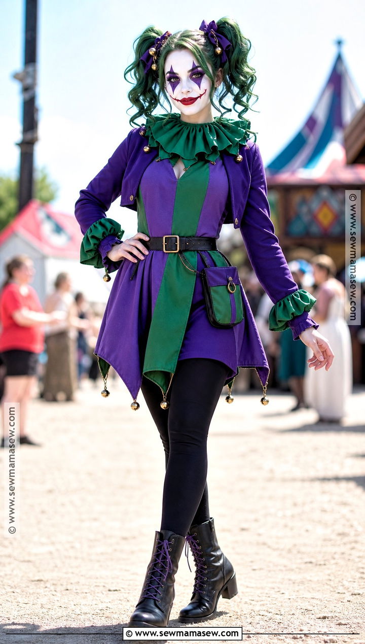 Purple Jester Female Joker Costume - 35 female joker costume ideas