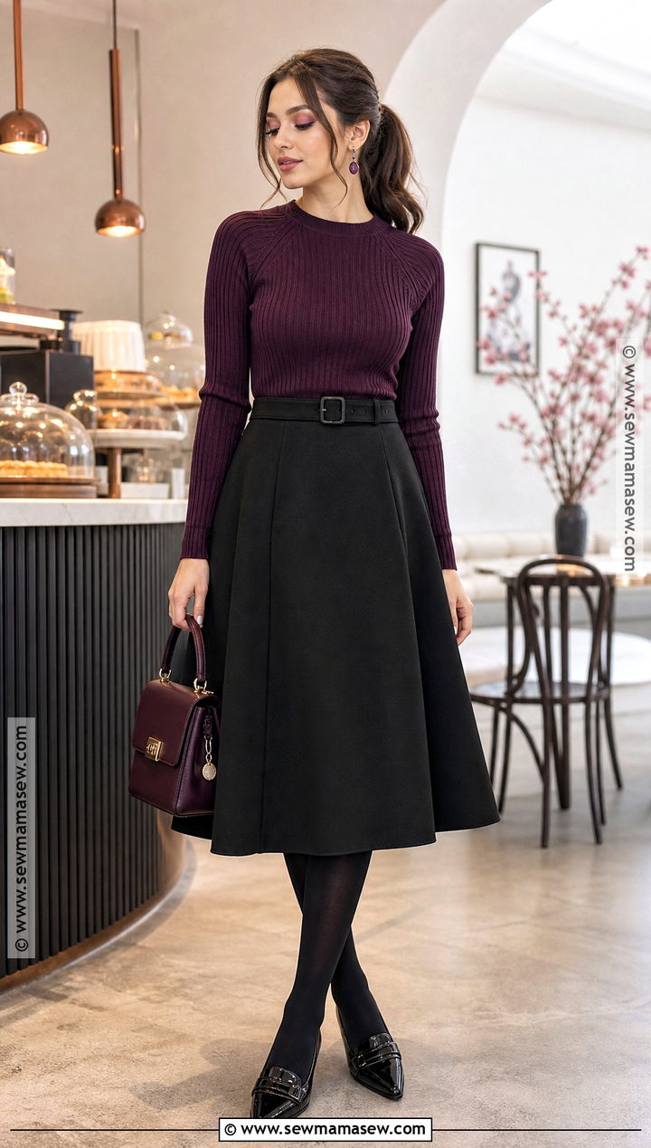 Purple Knit Witch Outfit - 50 witch outfit ideas