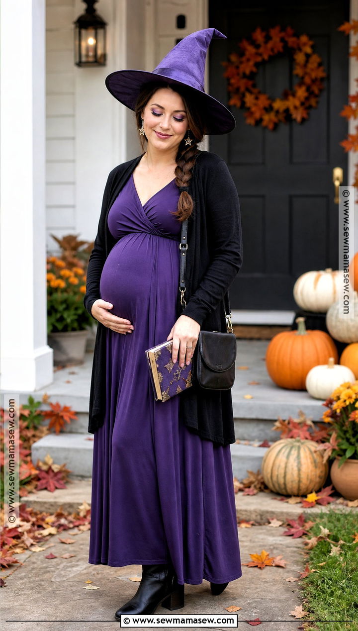 Purple Maternity Witch Outfit - 30 purple witch outfit ideas