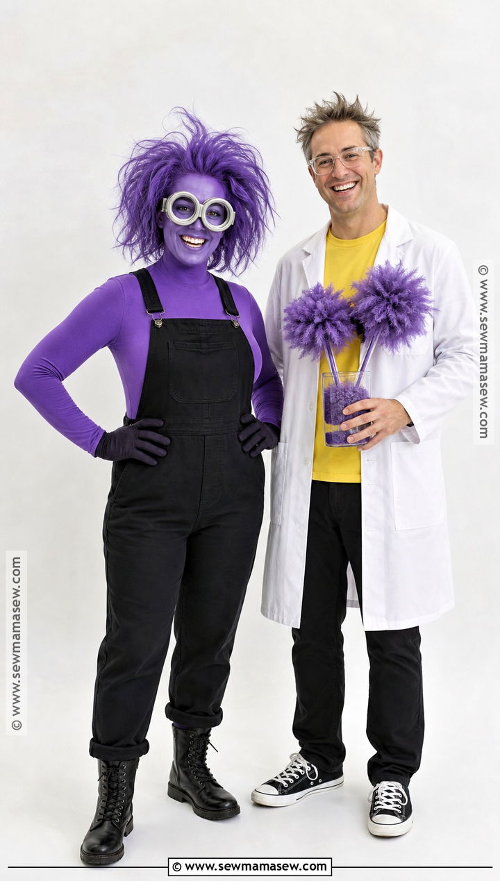 Purple Minion And Scientist Couple Costume - 40 purple minion costume ideas