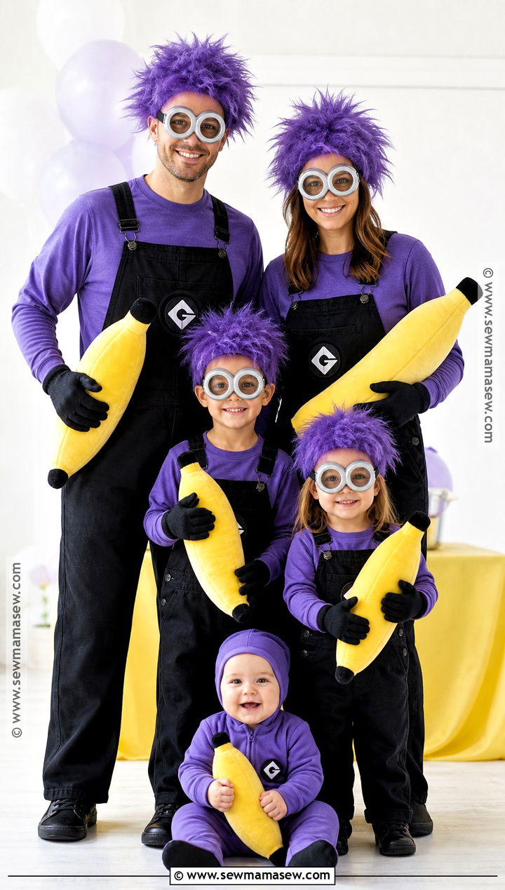 Purple Minion Family Costume - 40 purple minion costume ideas
